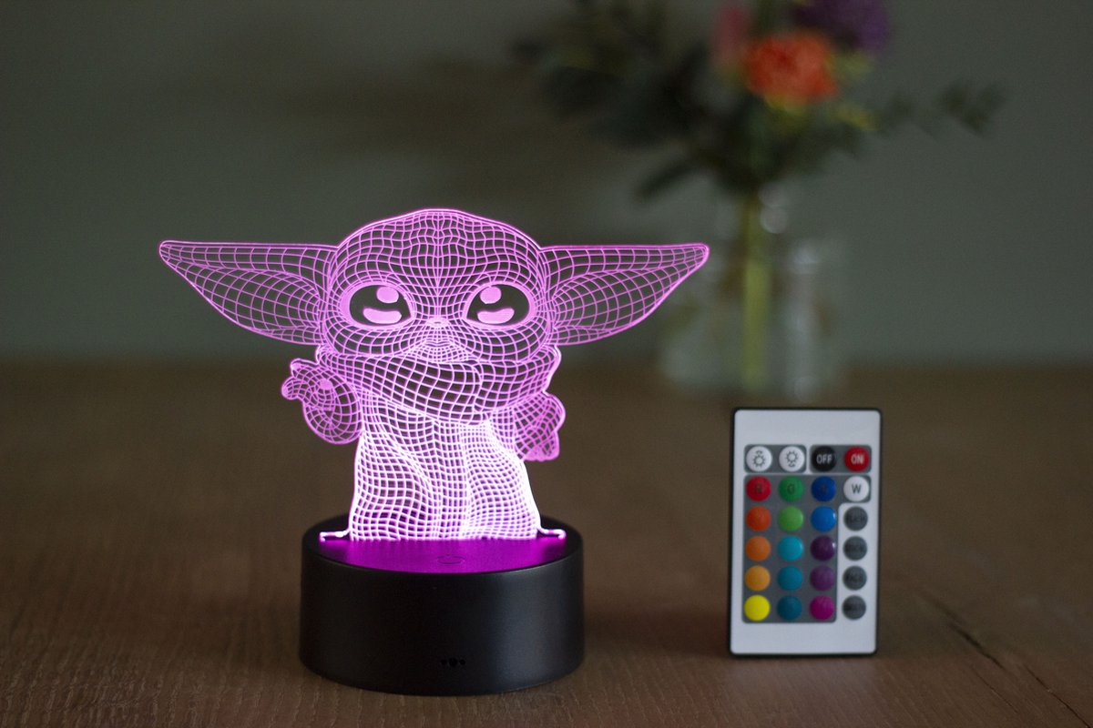 VEILLEUSE JQGO Veilleuse Voiture 3D pour Enfants, Lampe LED Illusion avec  16 Couleurs Changeantes et Télécommand192
