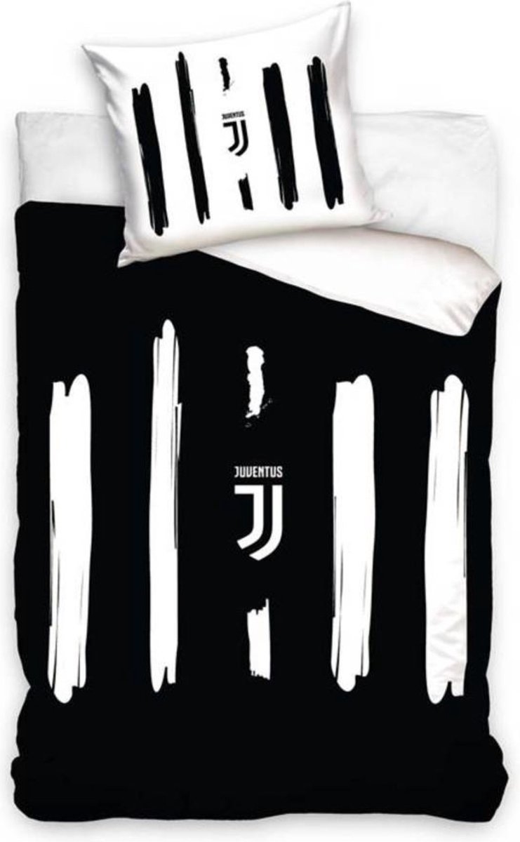 Juventus - Dekbedovertrek - Eenpersoons - 140 x 200 cm - 2-zijdig - Wit | bol.com