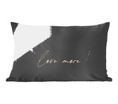 Sierkussens - Kussentjes Woonkamer - 50x30 cm - Tekst - Abstract - Love more - Quotes