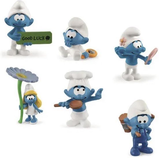 Smurfen set 6 figuren van schleich 2021