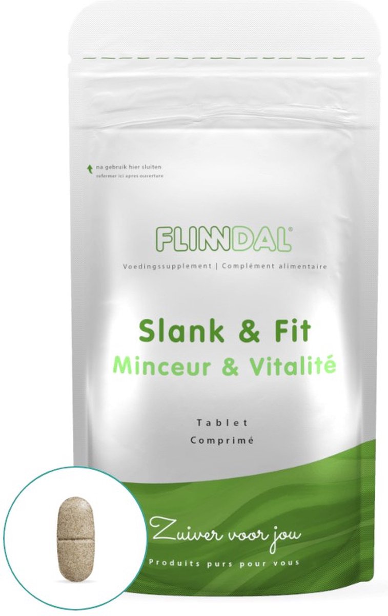 Goedkoopste Flinndal Slank & Fit Supplementen - Met Groene Thee en Blaaswier voor Vetverbranding - 30 Tabletten