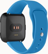 Siliconen bandje - geschikt voor Fitbit Versa / Versa 2 - maat M/L - blauw