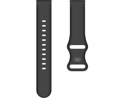 Siliconen bandje - geschikt voor Amazfit Bip 6 / Bip 5 / GTR 3 (Pro) / GTR 4 / GTR 2 / GTR 2E / GTR 47 mm / Stratos 2 / 3 / Pace / Balance (2) - zwart - zwart