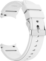 Siliconen bandje - geschikt voor Samsung Galaxy Watch 6 / Watch 6 Classic / Watch 5 / Watch 5 Pro / Watch 4 / Watch 4 Classic - wit