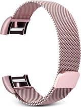 Milanees bandje - geschikt voor Fitbit Charge 2 - maat M/L - roze
