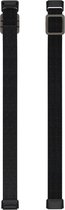 Nylon bandje - geschikt voor Fitbit Charge 5 / Charge 6 - zwart