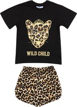 Fun2wear - enfants - filles - shortama - Wild Child - Zwart - taille 104
