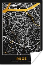 Poster Rezé– Plattegrond – Frankrijk – Kaart – Stadskaart - 40x60 cm