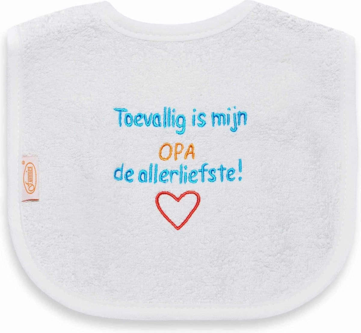 Goedkoopste Funnies geborduurd tekst slabbetje Toevallig is mijn opa de allerliefste