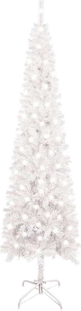 VidaLife Kerstboom met LED's smal 210 cm wit
