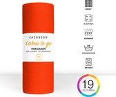 Jacobson - Hoeslaken - 140x200cm - Jersey Katoen - tot 25cm matrasdikte - Oranje
