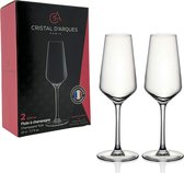 Cristal D'Arques - Champagneglazen - Model Grand Chateau - Kristalglas - 23 cl - Set van 2 glazen