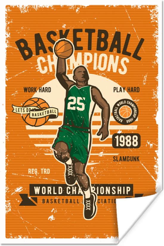 Poster Mancave - Basketbal - Sport - Retro