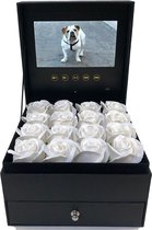 lcd videobox met lade flowers cadeau gift video valentijn valentijnscadeau voor hem of haar