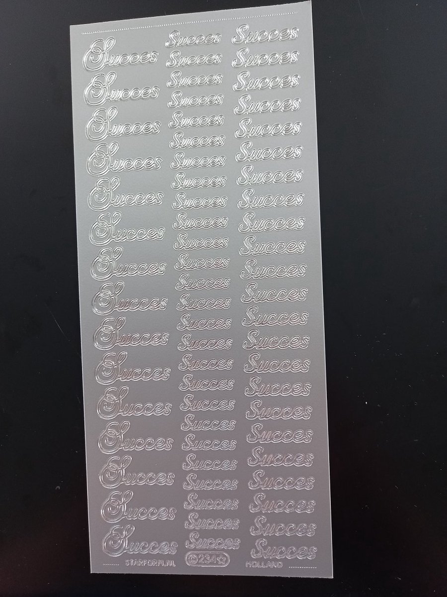 Stickervel Succes / zilver