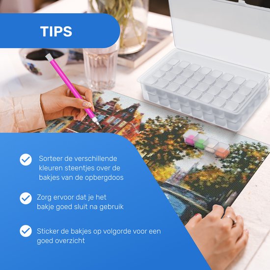 Boîte de rangement pour Adultes Rubye® Peinture de diamants 84 compartiments - stylo compris