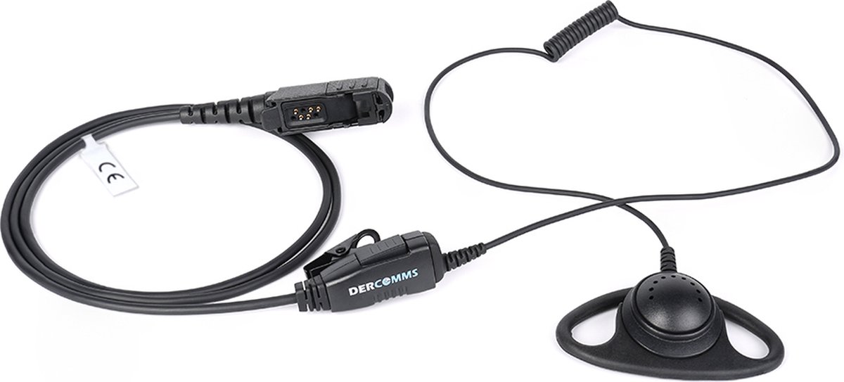 DerComms® Oorschelp voor Motorola portofoons DP2400 (E), DP2600 (E), DP3441 (E), MTP3250, XPR3300, P6620, MotoTRBO R5