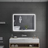 Starlight - Miroir de salle de bain - 80x60cm - Rectangle - Tactile - Eclairage LED - Dimmable de 3000K à 6000K - Anti Condensation