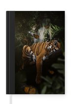 Carnet - Carnet d'écriture - Tigre - Jungle - Papillon - Carnet - Format A5 - Bloc-notes