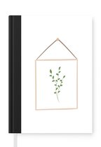 Notitieboek - Schrijfboek - Plant - Bladeren - Lijst - Notitieboekje klein - A5 formaat - Schrijfblok