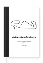 Notitieboek - Schrijfboek - Formule 1 - Barcelona - Circuit - Notitieboekje klein - A5 formaat - Schrijfblok - Cadeau voor man