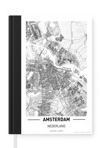 Notitieboek - Schrijfboek - Stadskaart Amsterdam - Notitieboekje - A5 formaat - Schrijfblok - Plattegrond