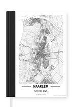 Notitieboek - Schrijfboek - Stadskaart Haarlem - Notitieboekje klein - A5 formaat - Schrijfblok - Plattegrond