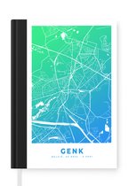 Notitieboek - Schrijfboek - Stadskaart - Genk - België - Blauw - Notitieboekje klein - A5 formaat - Schrijfblok - Plattegrond