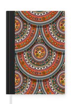 Notitieboek - Schrijfboek - Cirkels - Azteken - Patronen - Zuid-Amerika - Notitieboekje klein - A5 formaat - Schrijfblok