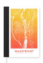 Carnet - Carnet - Plan de la ville - Maastricht - Oranje - Jaune - Carnet - Format A5 - Bloc-notes - Carte