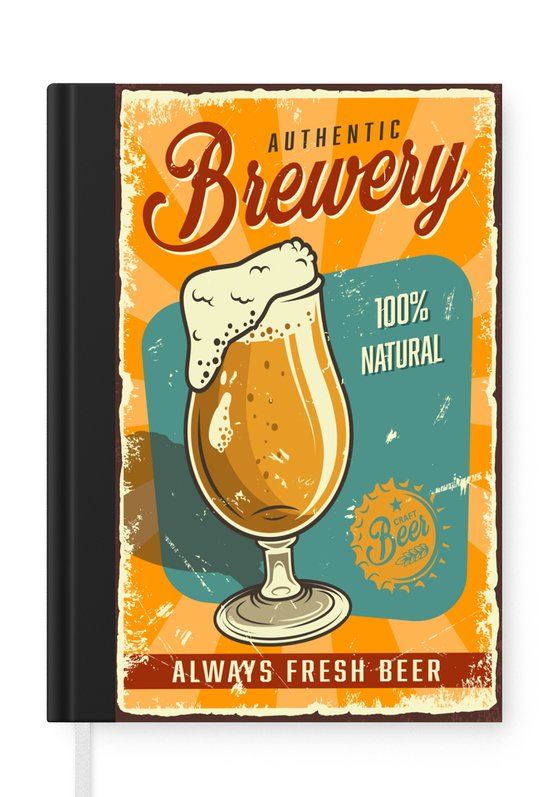 Carnet - Carnet d'écriture - Vintage - Bière - Brassage - Carnet - Format A5 - Bloc-notes