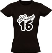 Sweet 16 Dames T-shirt | 16 jaar | Sixteen | Zestien | Verjaardag | Birthday | cadeau | kado  | shirt