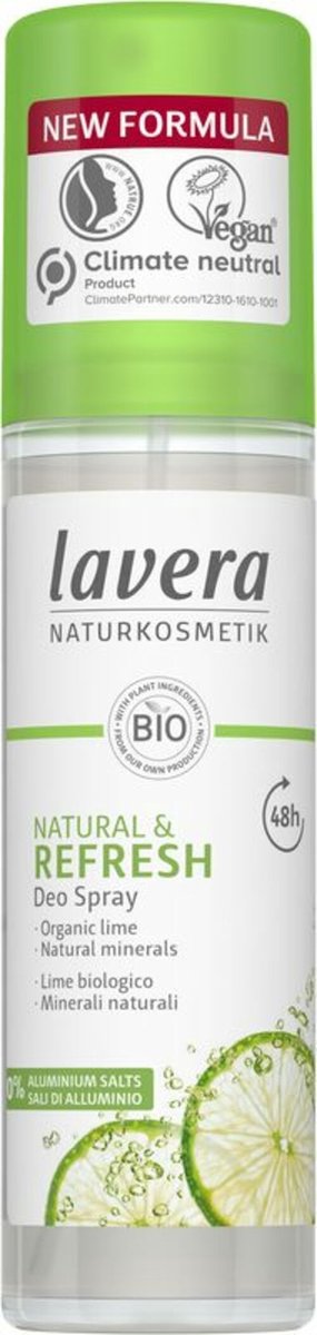 Lavera Deo Spray Natural & Refresh 48 H - Vegan - Natural Cosmetics - Organic