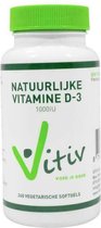 Vitiv Natuurlijke Vitamine D3 1000iu 120 vcaps