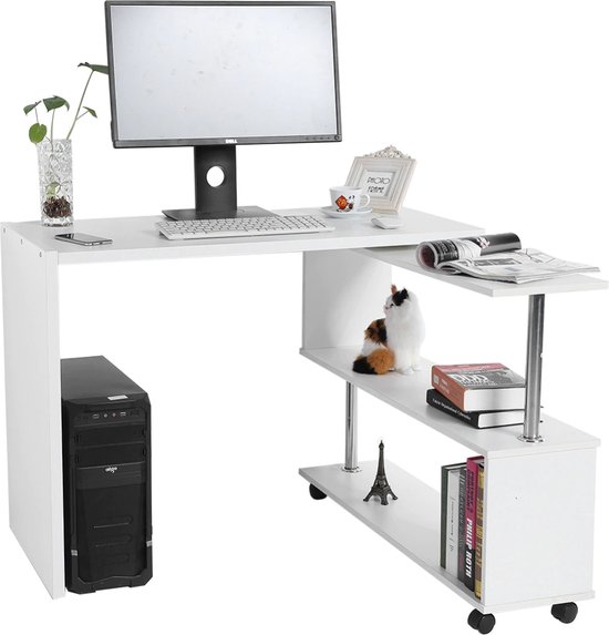 Computerbureau, bureau met standaard, laptoptafel Computerbureau, bureau met standaard, laptoptafel