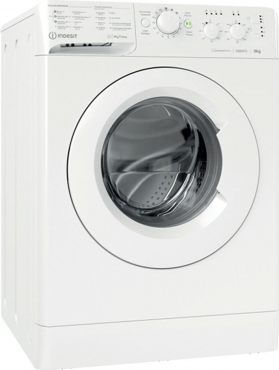 INDESIT MTWC91083WSPT - wasmachine - 1000rpm - 9kg - wit + 1 extra jaar garantie