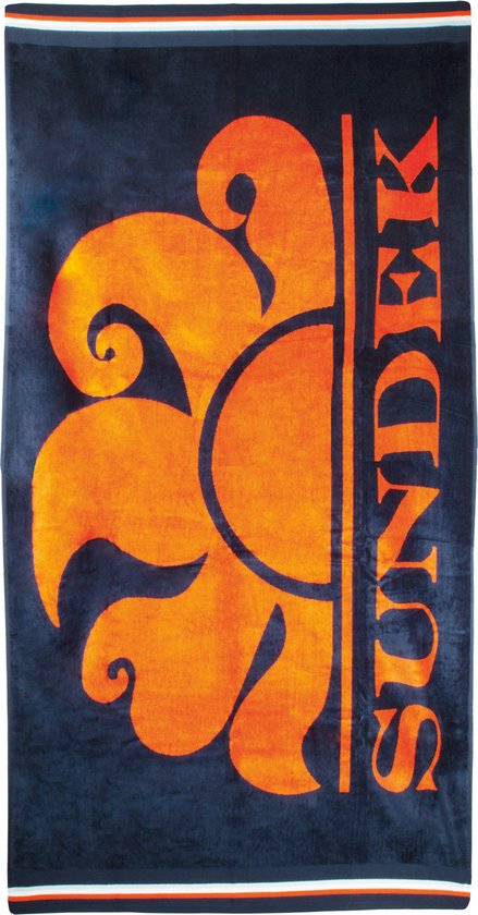 Telo Da Mare Sundek NEW CLASSIC LOGO – 100x180 Cm In Morbido Cotone, Con Logo Jacquard E Profili Arcobaleno