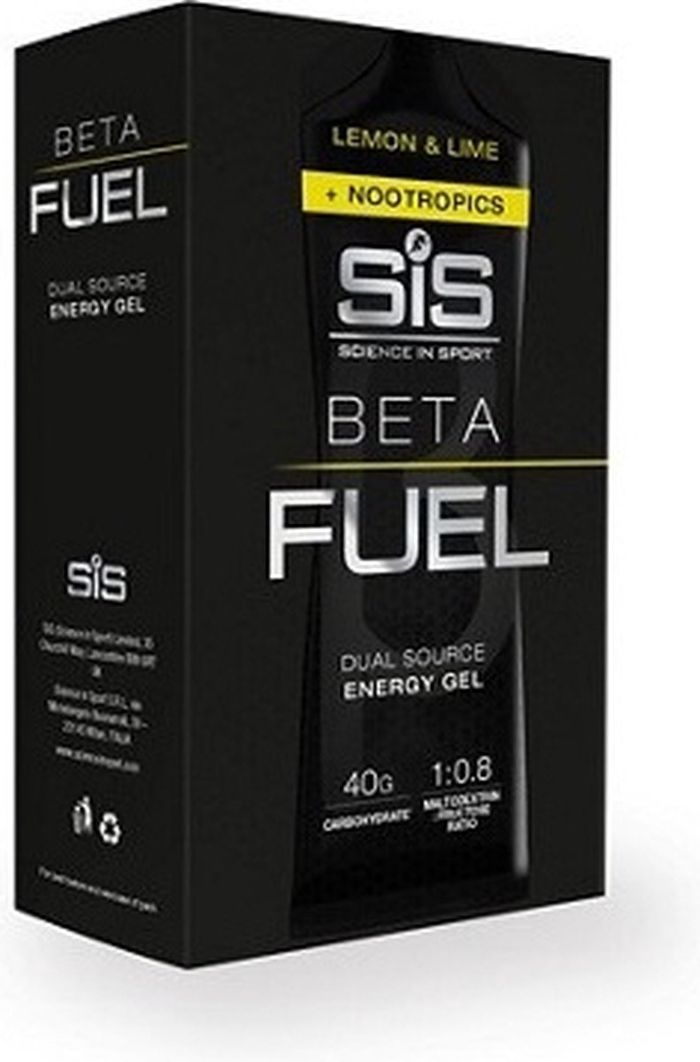 Goedkoopste Science in Sport - SIS Beta Fuel - Dual Source Energy Gel Nootropics - Lemon & Lime smaak - 1 0,8 Maltodextrine Fructose verhouding - 40 gram koolhydraten per gel - 6 x 60ml
