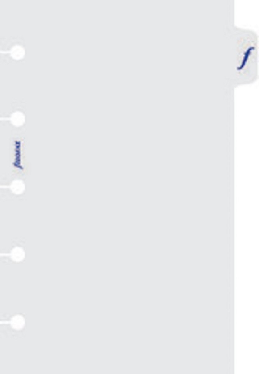 Filofax - vulling mini - tabbladen transparant