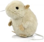 Pluche knuffel muis wit 13 cm - Muizen speelgoed of decoratie knuffels