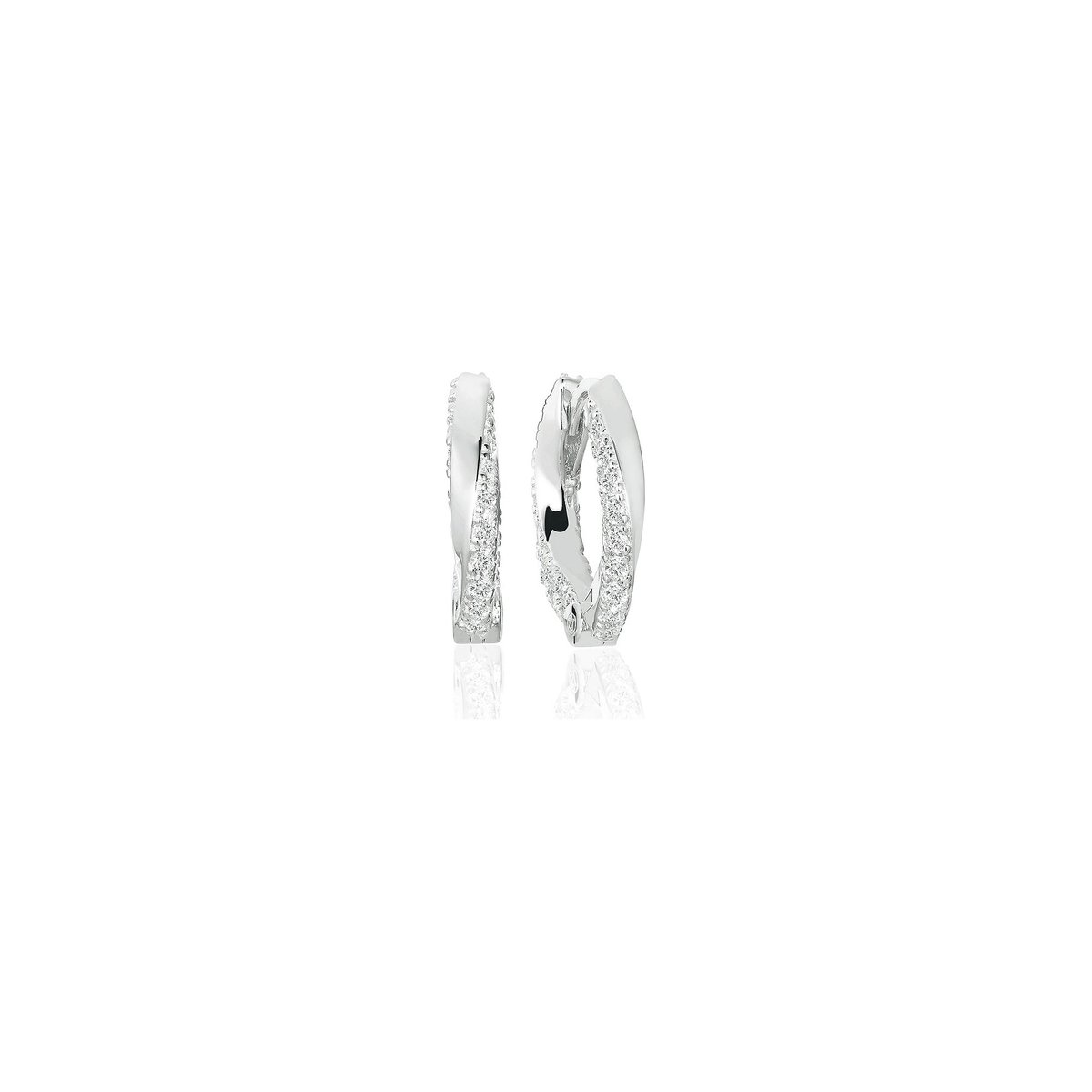 Sif Jakobs sieraden Dames Hoops 925 sterling zilveren zirconia One Size Zilver 32019257
