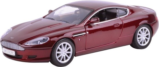 Aston Martin DB9 Coupe Rood 1/24 Motor Max - Modelauto - Schaalmodel - Miniatuurauto