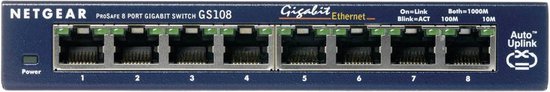 Netgear ProSAFE GS108GE - Netwerk Switch - Unmanaged - 8 Poorten