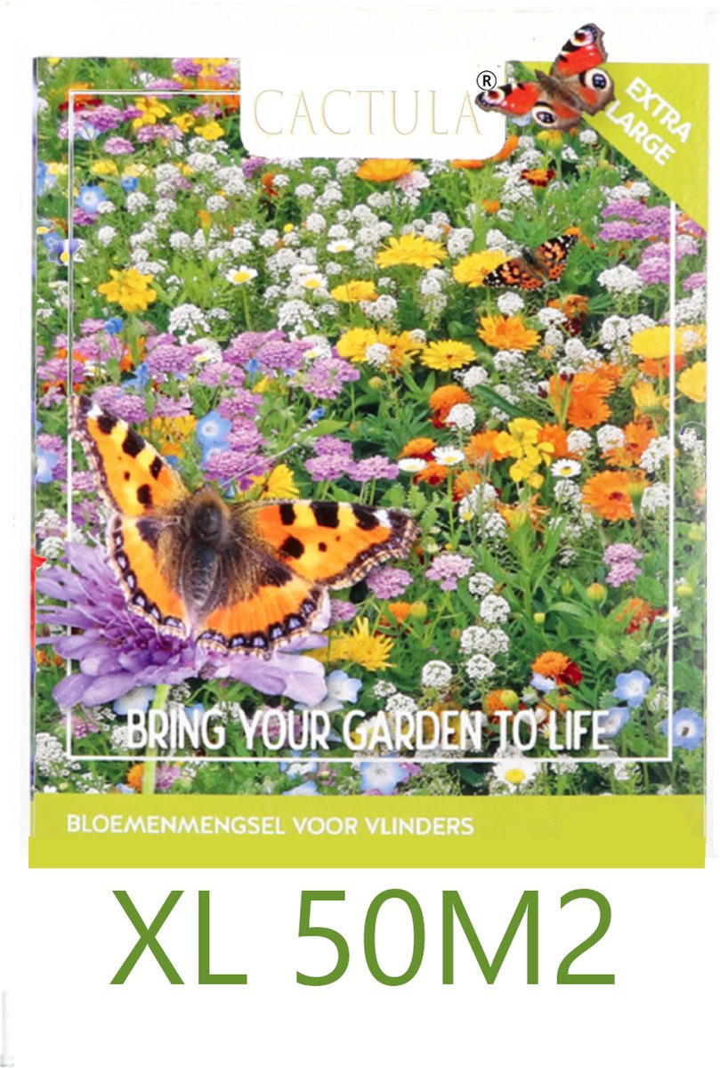 Cactula Bloemen Zaad mengsels voor Vlinders voor 50 M2 met meer dan 15 soorten bloemen!