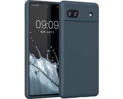 kwmobile telefoonhoesje geschikt voor Google Pixel 6a - Hoesje met siliconen coating - Smartphone case in leisteen