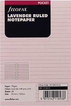 Filofax - vulling pocket - gelijnd notitiepapier - lavender