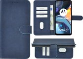 MoDo hoesje voor Motorola Moto G22 - Kunstleer Book Case - Blauw