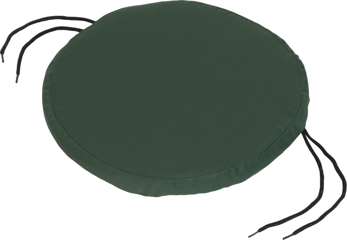 Waterdichte ronde zitkussens voor buiten eetkamerstoelen antislip traagschuim stoelkussens voor tuin bistro keuken donkergrijs 4 stuks 35 x 35 cm