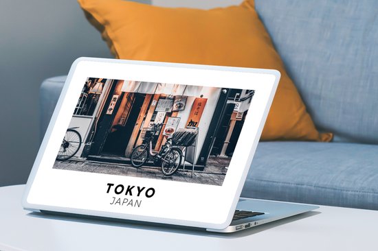 Sticker ordinateur portable - 17,3 pouces - Tokyo - Japon - Vélo