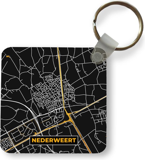 Sleutelhanger - Uitdeelcadeautjes - Plattegrond - Nederweert - Goud - Kaart - Stadskaart - Plastic